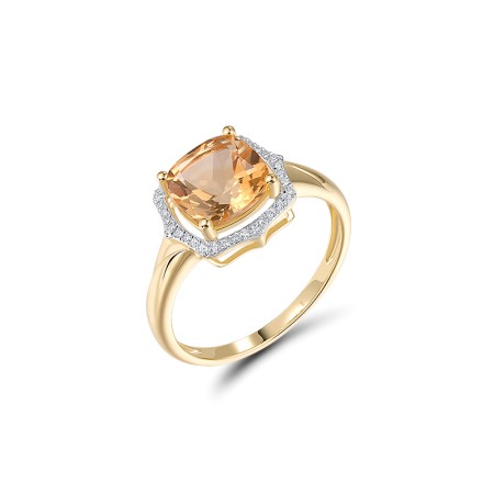 14KYW Ring Citrine,Diamond (R314148CIT14KYW)