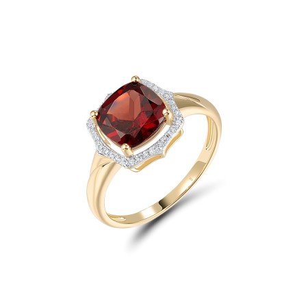 14KYW Ring Diamond,Garnet (R314148GAN14KYW)