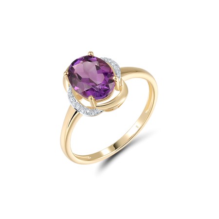 14KYW Ring Amethyst,Diamond (R314149AME14KYW)