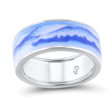 Sterling Silver Ring Enamel (R314303ENASL925) - US 6