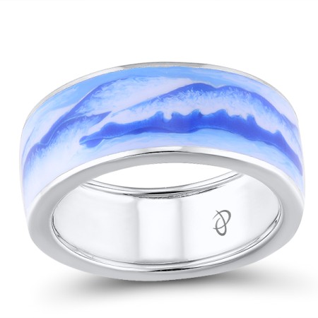 Sterling Silver Ring Enamel (R314303ENASL925) - US 6