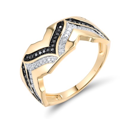 14KYWB Ring Black Diamond,Diamond (R314372WBD14KYWB) - US 6