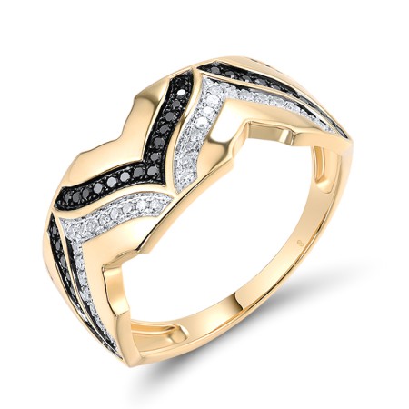 14KYWB Ring Black Diamond,Diamond (R314372WBD14KYWB) - US 6