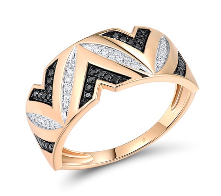 14KYWB Ring Black Diamond,Diamond (R314377WBD14KYWB) - US 6