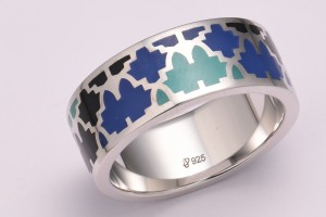Sterling Silver Ring Enamel (R314415ENASL925)