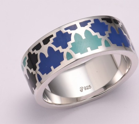 Sterling Silver Ring Enamel (R314415ENASL925)