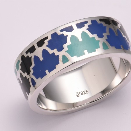 Sterling Silver Ring Enamel (R314415ENASL925)