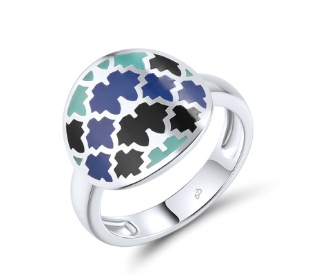 Sterling Silver Ring Enamel (R314416ENASL925)