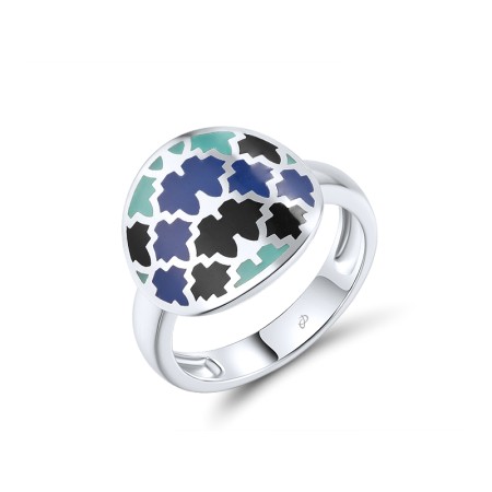 Sterling Silver Ring Enamel (R314416ENASL925)