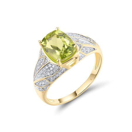 14KYW Ring Diamond,Peridot (R314628PER14KYW)