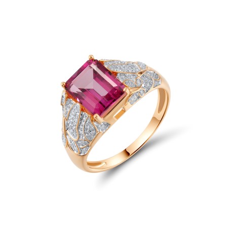 14KRW Ring Pink Topaz,Diamond (R314630PNT14KRW)