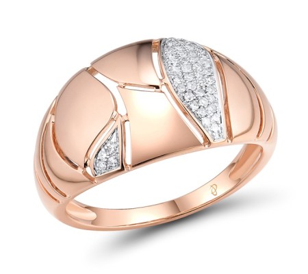14K 585 Rose Gold Ring with Genuine Diamond (R314658WDIA14KRW)