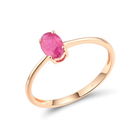 14K 585  Ring with Red Ruby (R314696RUY14KR) - US 6.75