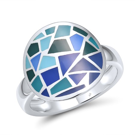Sterling Silver Ring Enamel (R314831ENA3SL925)