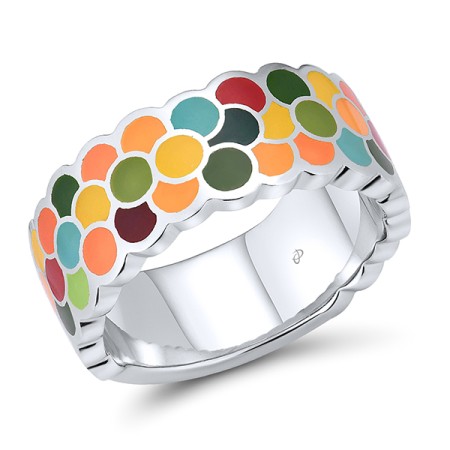 Sterling Silver Ring Enamel (R314832ENA2SL925)