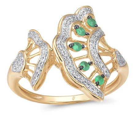 14KYWB Ring Emerald,Diamond (R314927EMR14KYWB) - US 6