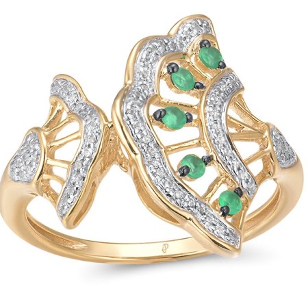 14KYWB Ring Emerald,Diamond (R314927EMR14KYWB) - US 6