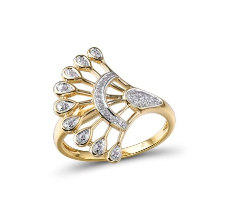 14KYW Ring Diamond (R315021DIA14KYW) - US 6