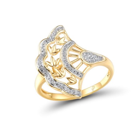 14KYW Ring Diamond (R315023DIA14KYW) - US 6