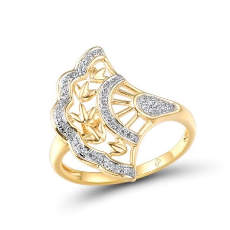 14KYW Ring Diamond (R315023DIA14KYW) - US 6