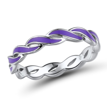 Sterling Silver Ring Enamel (R315081ENA2SL925) - US 6