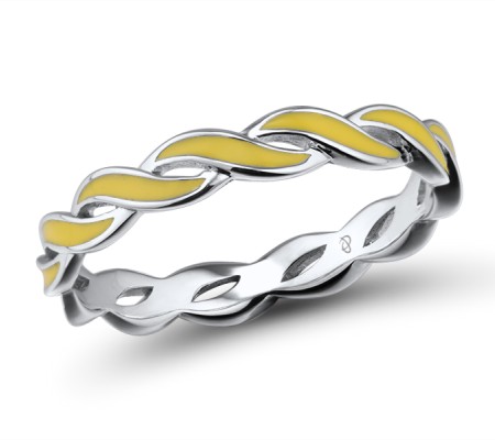 Sterling Silver Ring Enamel (R315081ENA3SL925) - US 6