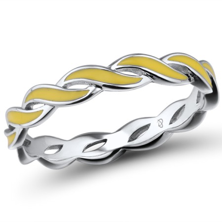 Sterling Silver Ring Enamel (R315081ENA3SL925) - US 6