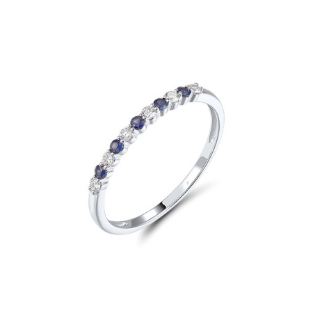 14KW Ring Blue Sapphire,Diamond (R315132BSAP14KW) - US 7