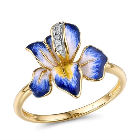 10KYW Ring Diamond,Enamel (R315255AENA10KYW) - US 8