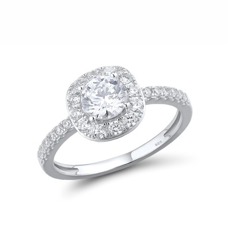 Sterling Silver Ring White Cubic Zirconia (R315340WCZSL925) - US 6