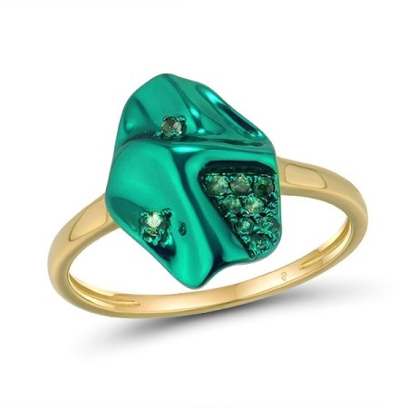 9KYw/ Green e-coating Ring Green Garnet (R315394GNG9YAG)