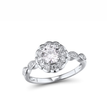 Sterling Silver Ring White Cubic Zirconia (R315481WCZSL925) - US 6