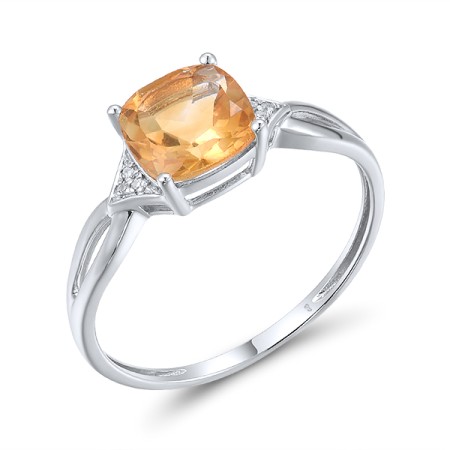 14KW Ring Citrine,Diamond (R315528CIT14KW) - US 7