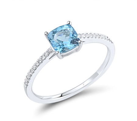 14KW Ring Blue Topaz (Swiss Blue),Diamond (R315656BLT14KW) - US 6.5