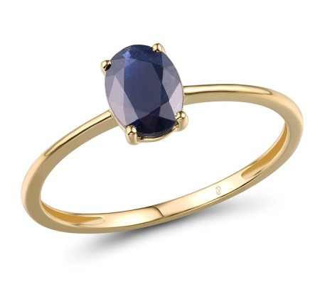 14KY Ring Blue Sapphire (R315725SAP14KY) - US 6