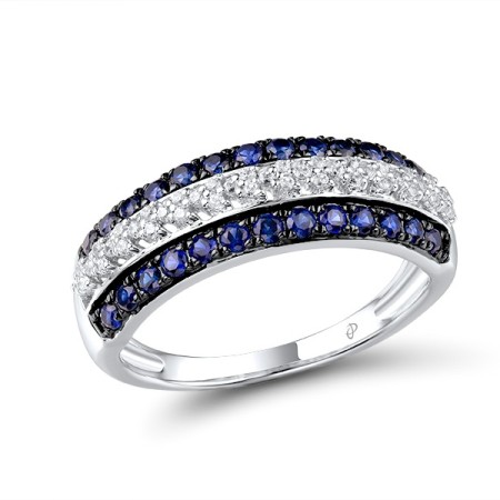 14KWB Ring Blue Sapphire,Diamond (R315730SAP14KWB)