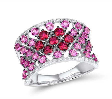 14KWB Ring Diamond,Pink Sapphire,Ruby (R315755PRU14KWB)