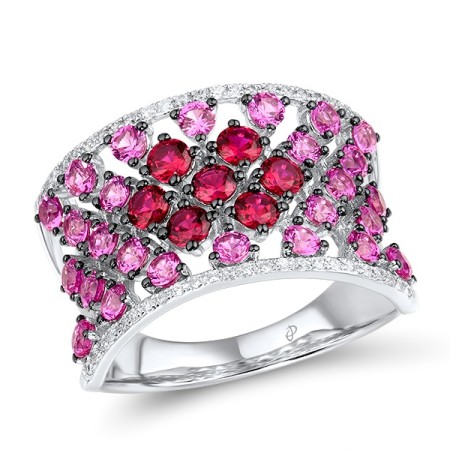 14KWB Ring Diamond,Pink Sapphire,Ruby (R315755PRU14KWB)
