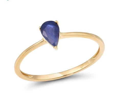 14KY Ring Blue Sapphire (R315837SAP14KY) - US 6