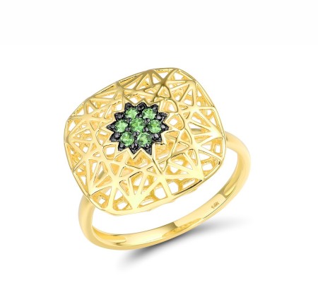 14KYB Ring Green Garnet (R315858GNG14KYB) - US 7