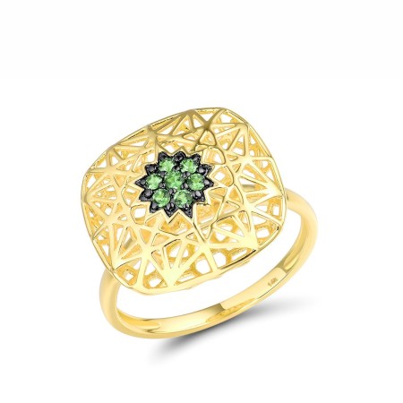 14KYB Ring Green Garnet (R315858GNG14KYB) - US 7