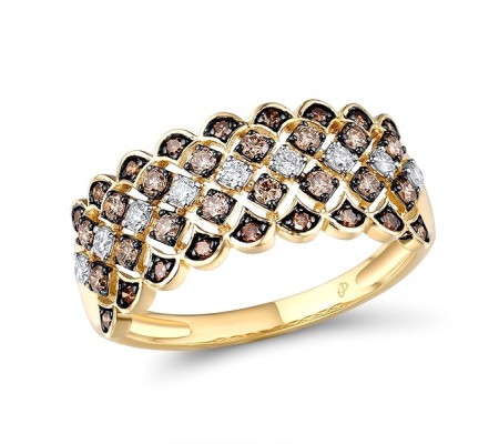 14KYWB Ring Brown Diamond,Diamond (R315894BRW14KYWB) - US 6.5