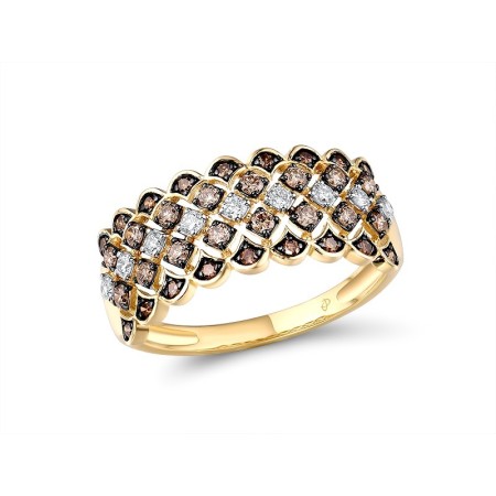 14KYWB Ring Brown Diamond,Diamond (R315894BRW14KYWB) - US 6.5