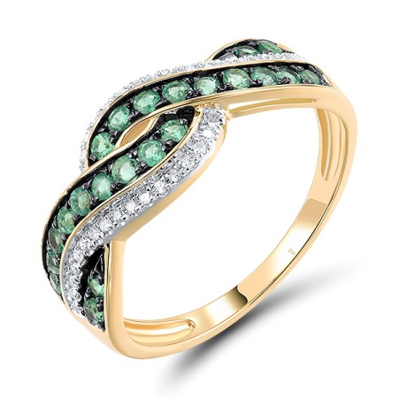 14KYWB Ring Diamond,Emerald (R315899EMR14KYWB)