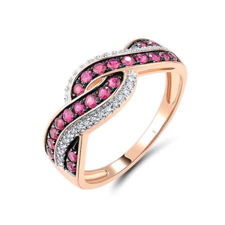 14KRWB Ring Diamond,Ruby (R315899RUY14KRWB)