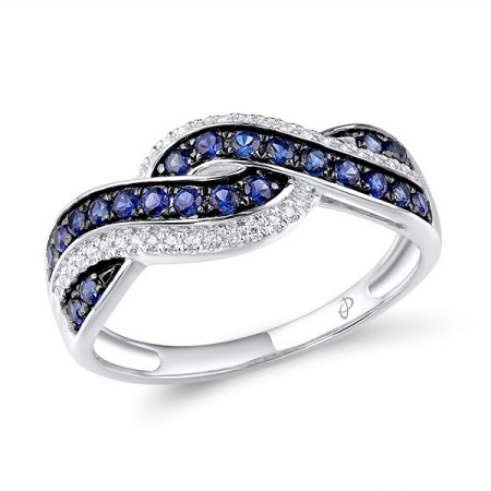 14KWB Ring Blue Sapphire,Diamond (R315899SAP14KWB)