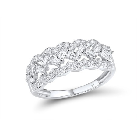 Sterling Silver Ring White Cubic Zirconia (R315910WCZSL925) - US 6