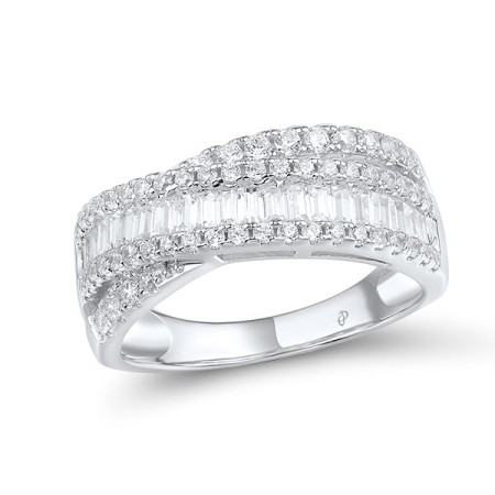 Sterling Silver Ring White Cubic Zirconia (R315911WCZSL925) - US 6