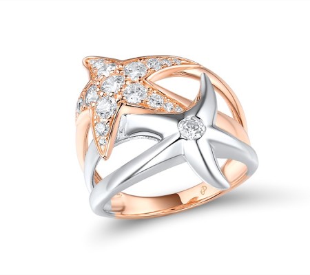 Sterling Silver w/ Ionic Rose Plating Ring White Cubic Zirconia (R315931WCZSQ925) - US 6