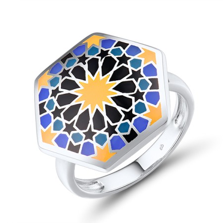 Sterling Silver Ring Enamel (R315988ENASL925)